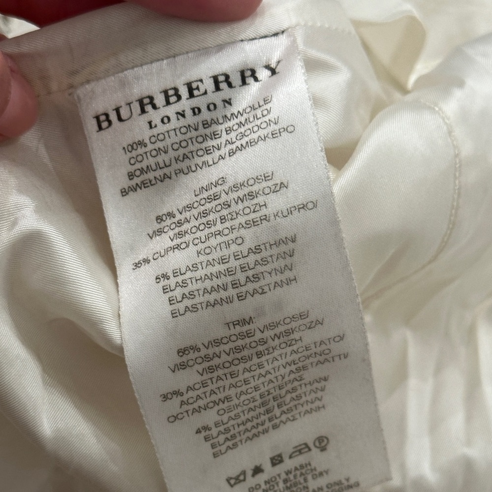 Burberry Off White Lace Embroidery Bridal Graduation Fitted Size Women’s 4 - Picture 6 of 11
